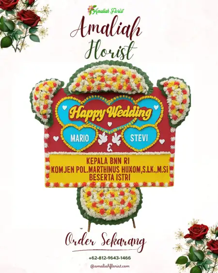 Papan Bunga Pernikahan Tulang Kakan